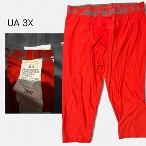 Under Armour Men’s 3/4 Length Vibrant‎ Red Leggings - Size 3X